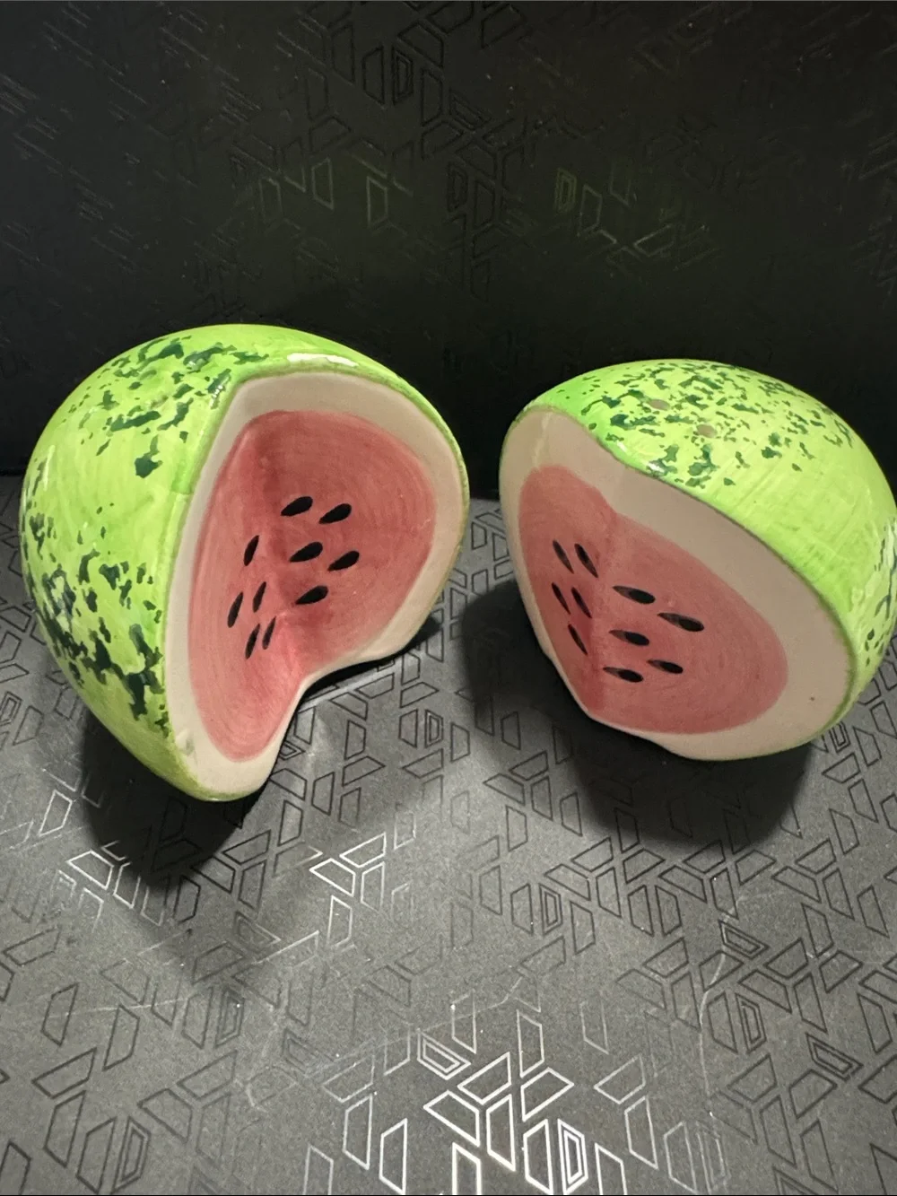 Decorative WaterMelon-Shaped Salt & Pepper Shaker Set